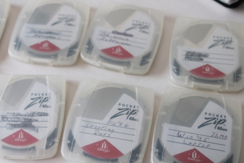 photo of vintage PC computer Iomega Clik! card drives & storage disc lot 40 MB Pocket Zip mini disks used #7